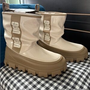 UGG Cream and Tan Waterproof Boots